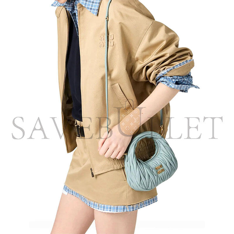 MIU MIU WANDER MATTRESSE TEXTURED HANDBAG 5BC125 (20*19*6cm)